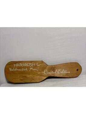 Wooden Hairbrush For Baldheaded Men Limited Edition Fathers Day Dad Joke Humour